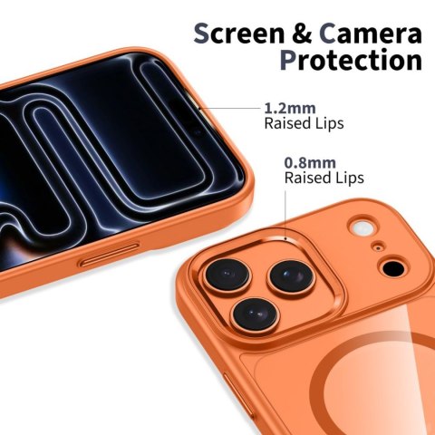 Etui case plecki na iPhone 17 Pro Max MagMat MagSafe - przezroczysto-pomarańczowe