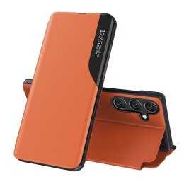 Etui elegancki futerał z klapką podstawką na Samsung Galaxy A36 Eco Leather View Case - pomarańczowy