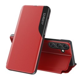 Etui futerał z klapką i podstawką do Samsung Galaxy S25+ Eco Leather View Case - czerwony