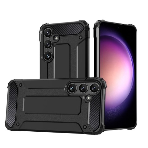 Etui pancerny hybrydowy pokrowiec na Samsung Galaxy S24 FE Hybrid Armor - czarny