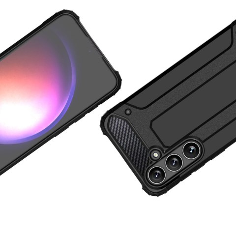 Etui pancerny hybrydowy pokrowiec na Samsung Galaxy S24 FE Hybrid Armor - czarny