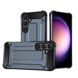 Etui pancerny hybrydowy pokrowiec na Samsung Galaxy S24 FE Hybrid Armor - niebieski