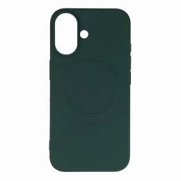 Etui plecki na iPhone 16e Liquid Silicone Case MagSafe - zielone