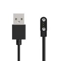 Ładowarka magnetyczna 2-pin 2.8 mm do smartwatchy 60 cm - czarna