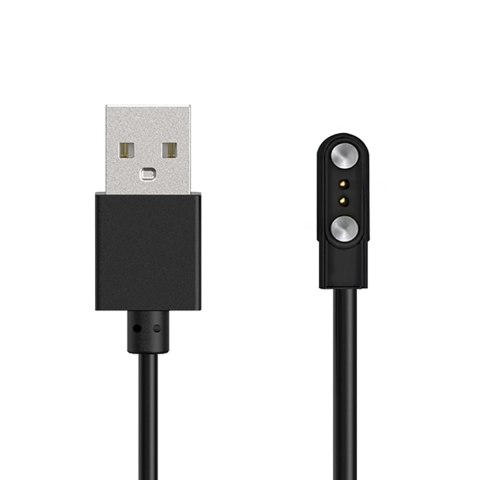 Ładowarka magnetyczna 2-pin 2.8 mm do smartwatchy 60 cm - czarna