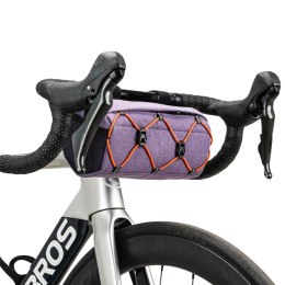Torba rowerowa na kierownicę z paskiem 2.2L - fioletowa