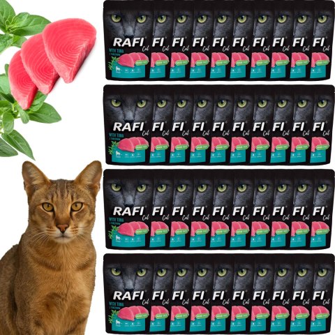 RAFI Karma Mokra Pasztet Dla Kotów Sterylizowanych z Tuńczykiem 100g x 40 szt.