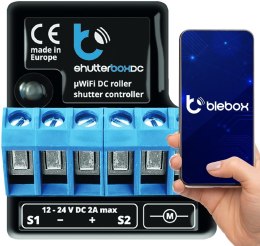 BLEBOX shutterBoxDC v2 moduł i/o WiFi 2x wej. binarne 2x wyj. przekaźnikowe 230V