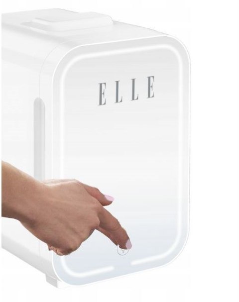 Mini lodówka z lusterkiem do makijażu LED ELLE 8L biała