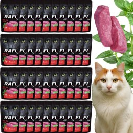 RAFI Karma Mokra Pasztet Dla Kota z Cielęciną 100g x 40 szt.