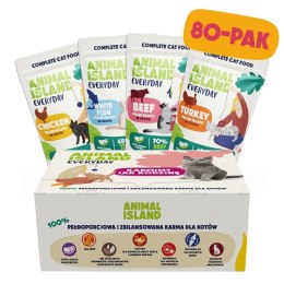 ANIMAL ISLAND wołowina/kurczak/indyk/ryba mix smaków 80x85g