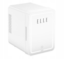 Mini lodówka z lusterkiem do makijażu LED ELLE 4L biała