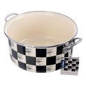 Garnek Emaliowany 5 L ORION SZACHOWNICA 26 cm Indukcja Zmywarka