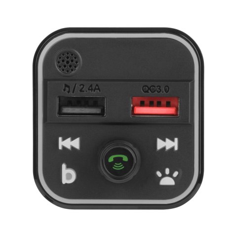 Transmiter samochodowy FM z funkcja bluetooth (2x USB)