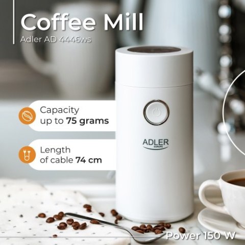 AD 4446 white silver Młynek do kawy