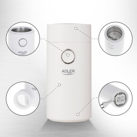 AD 4446 white silver Młynek do kawy