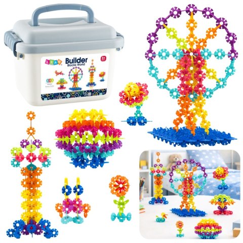 Zestaw Klocków Śnieżynki W Walizce Konstrukcyjne 140 el.