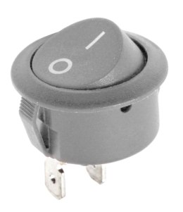 Złącze przełącznik kołyskowy okrągły R5 0-1 szary 6A/250V LX3049S