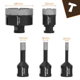 Otwornice diamentowe- zestaw 6szt. Bigstren 27079