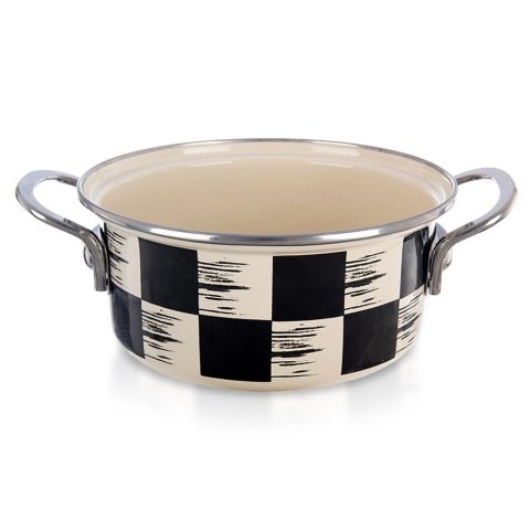 Garnek Emaliowany 1,5 L ORION SZACHOWNICA 18 cm Indukcja Zmywarka