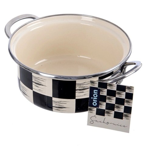 Garnek Emaliowany 1,5 L ORION SZACHOWNICA 18 cm Indukcja Zmywarka