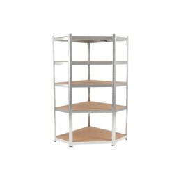 Regał met. wcis. narożny, 5p, 180×90×90×40 , 175 kg, ocynk