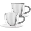 Filiżanki Termiczne ORION DOUBLE 160 ml Borokrzemowe z Uchwytem 2 szt.