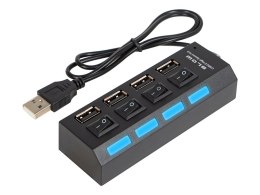 86-075# Rozgałęźnik usb wt.a-4xgn.a hub-07 czarny