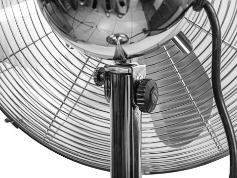 44-655# Wentylator stojący 16" 60w srebrny metalowy