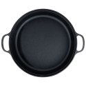 Patelnia Żeliwna Głęboka Gaz Indukcja Grill Solidna Trwała ORION 30 cm