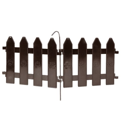 Płotek Ogrodowy Brązowy Palisada Obrzeże VILDE 20x15 cm 10 szt.