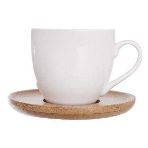 Zestaw Filiżanek z Podstawkami Porcelanowe Małe Białe 6 szt. ORION 100 ml