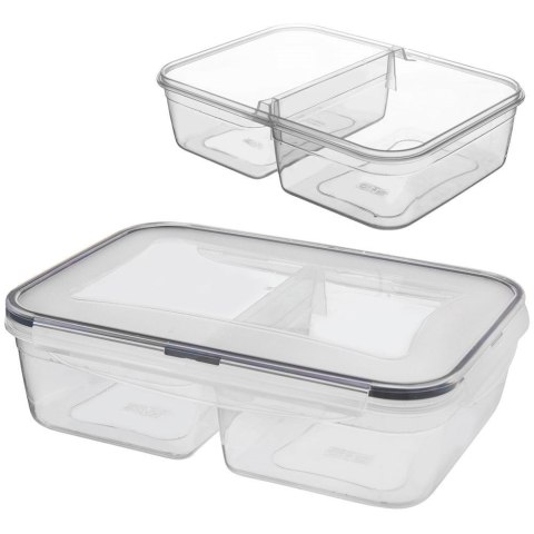 Pojemnik Dzielony Lunchbo x 2 L ORION Szczelny Piętrowany 25,5 x 18 cm