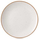 Talerz Obiadowy Płytki Ceramiczny Beżowy 27 cm ORION Kamionkowy Brzeg