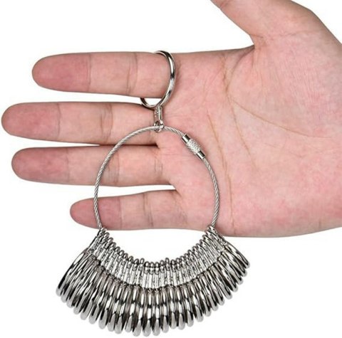 AG929A Metalowa miarka jubilerska