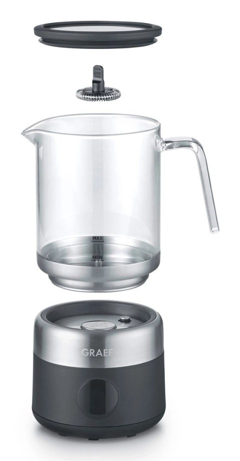 Graef MS802 Automatyczny spieniacz/podgrzewacz do mleka Czarny, Stal nierdzewna