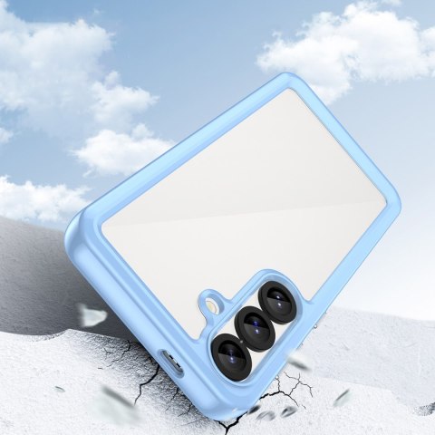 Etui silikonowe z żelową ramką do Samsung Galaxy S25 Outer Space Case - niebieskie