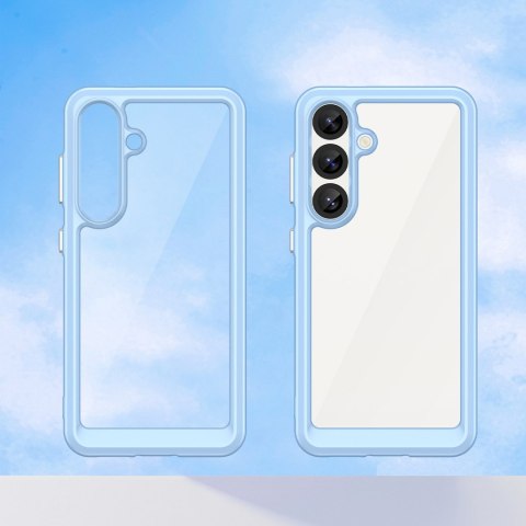 Etui silikonowe z żelową ramką do Samsung Galaxy S25 Outer Space Case - niebieskie