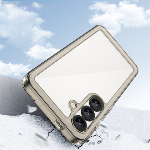Etui silikonowe z żelową ramką do Samsung Galaxy S25 Outer Space Case - przezroczysto czarne