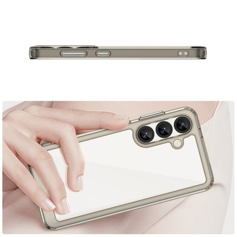 Etui silikonowe z żelową ramką do Samsung Galaxy S25 Outer Space Case - przezroczysto czarne