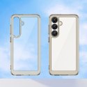 Etui silikonowe z żelową ramką do Samsung Galaxy S25 Outer Space Case - przezroczysto czarne