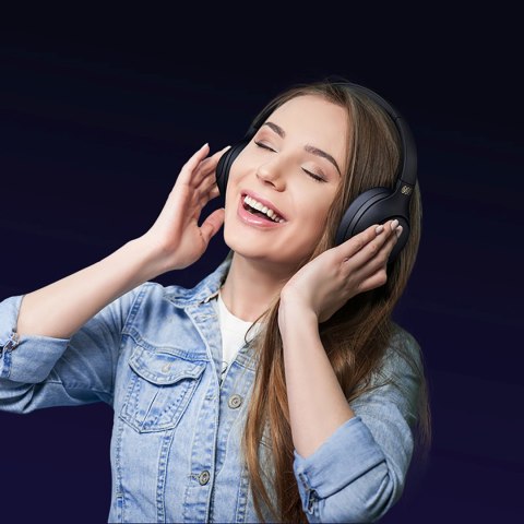 Słuchawki bezprzewodowe nauszne H3 ANC Bluetooth Hi-Res Audio - niebieskie