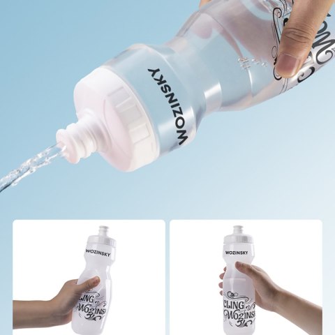Bidon rowerowy butelka na wodę napoje 750ml - transparentny