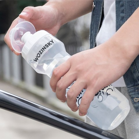 Bidon rowerowy butelka na wodę napoje 750ml - transparentny