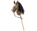 Koń na kiju hobby horse dark brown brązowy