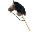 Koń na kiju hobby horse dark brown brązowy