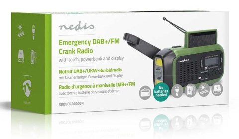 Nedis RDDBCR2000GN radio Przenośny Cyfrowy Czarny, Zielony