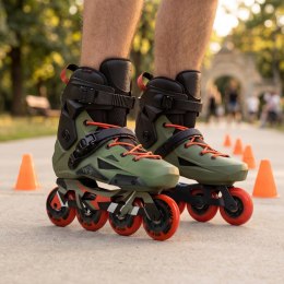 NA1601 ŁYŻWOROLKI SLALOMOWE SLAYD ZIELONE ROZM. 40 NILS EXTREME