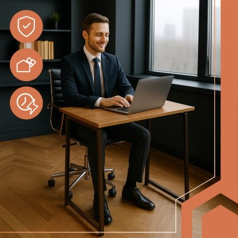 Biurko składane drewniane Ruhhy 26116