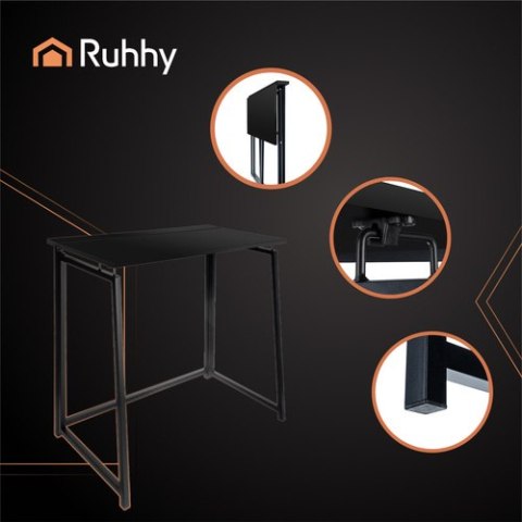 Biurko składane drewniane czarne Ruhhy 26117